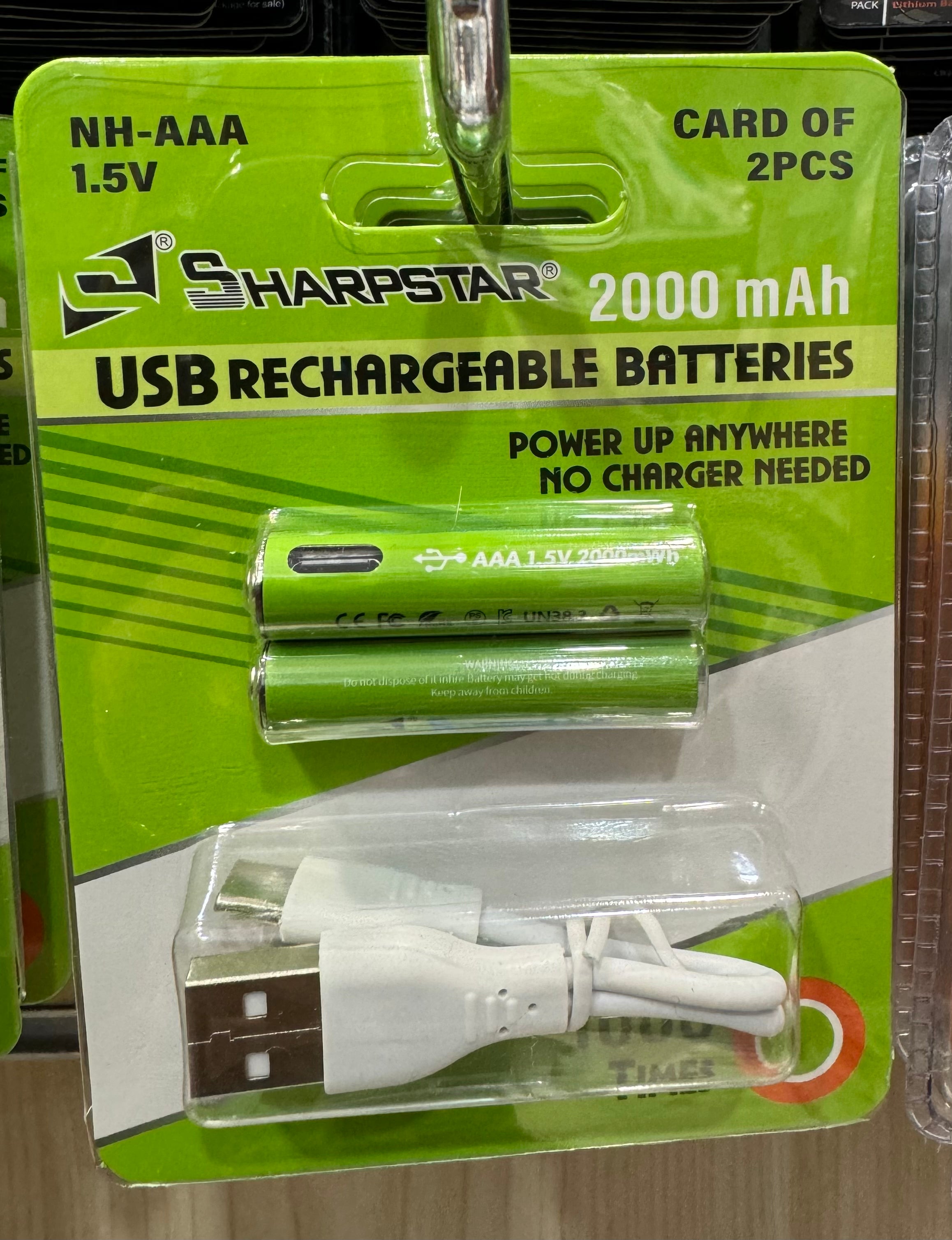 Batteria ricaricabile 2000mAh AAA