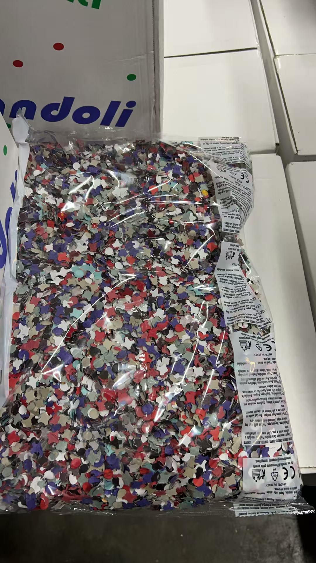 COD. CP 1000 BUSTA CORIANDOLI LUSSO