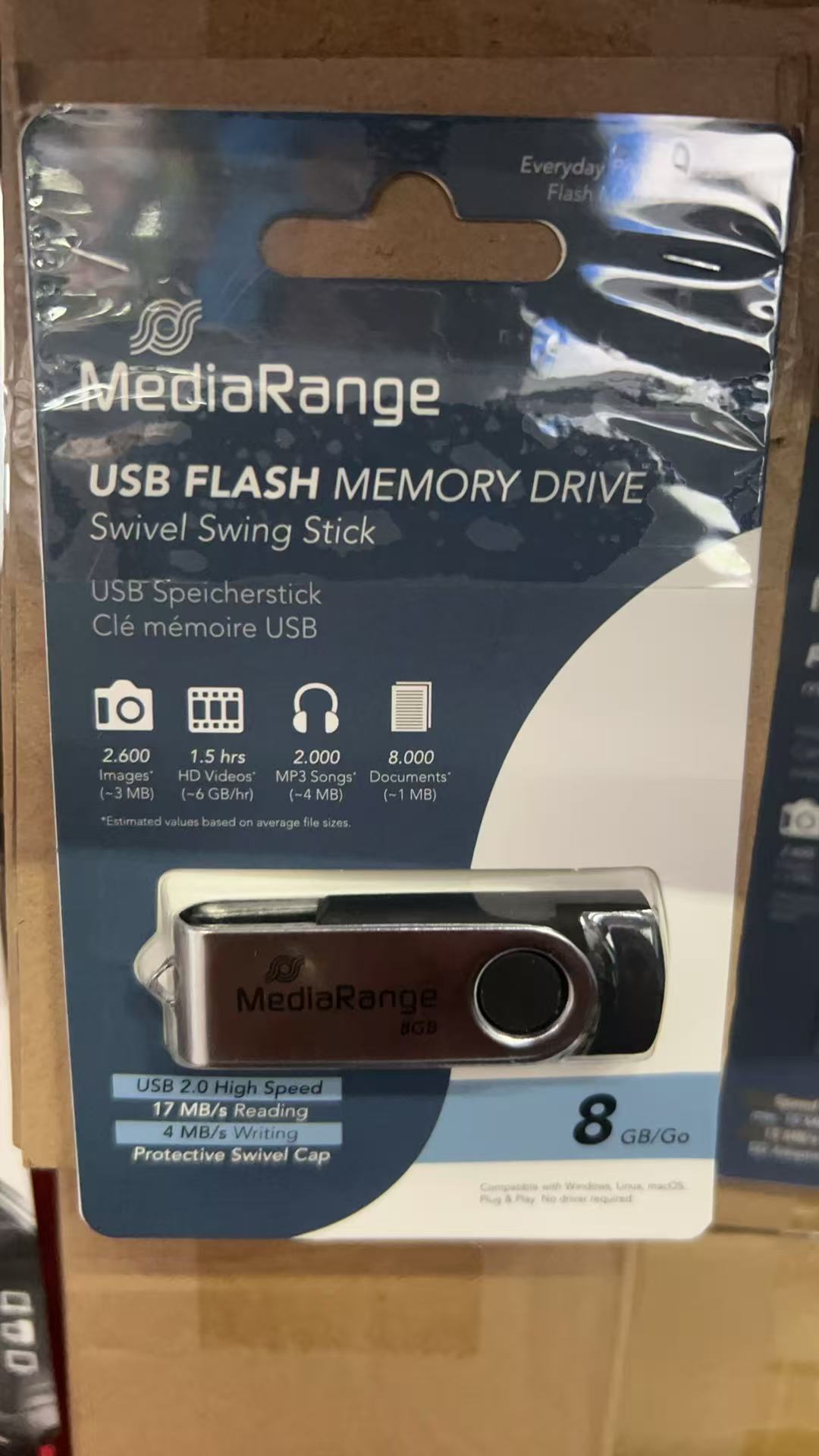 Pendrive Mediarange 8gb USB 2.0
