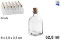 BOTTIGLIA DI VETRO CON TAPPO IN SUGHERO 62.5 ML