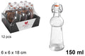 Bottiglia in vetro con tappo meccannico 150 ml