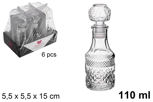 Bottiglia di vetro per liquori Brisbane 110 ml