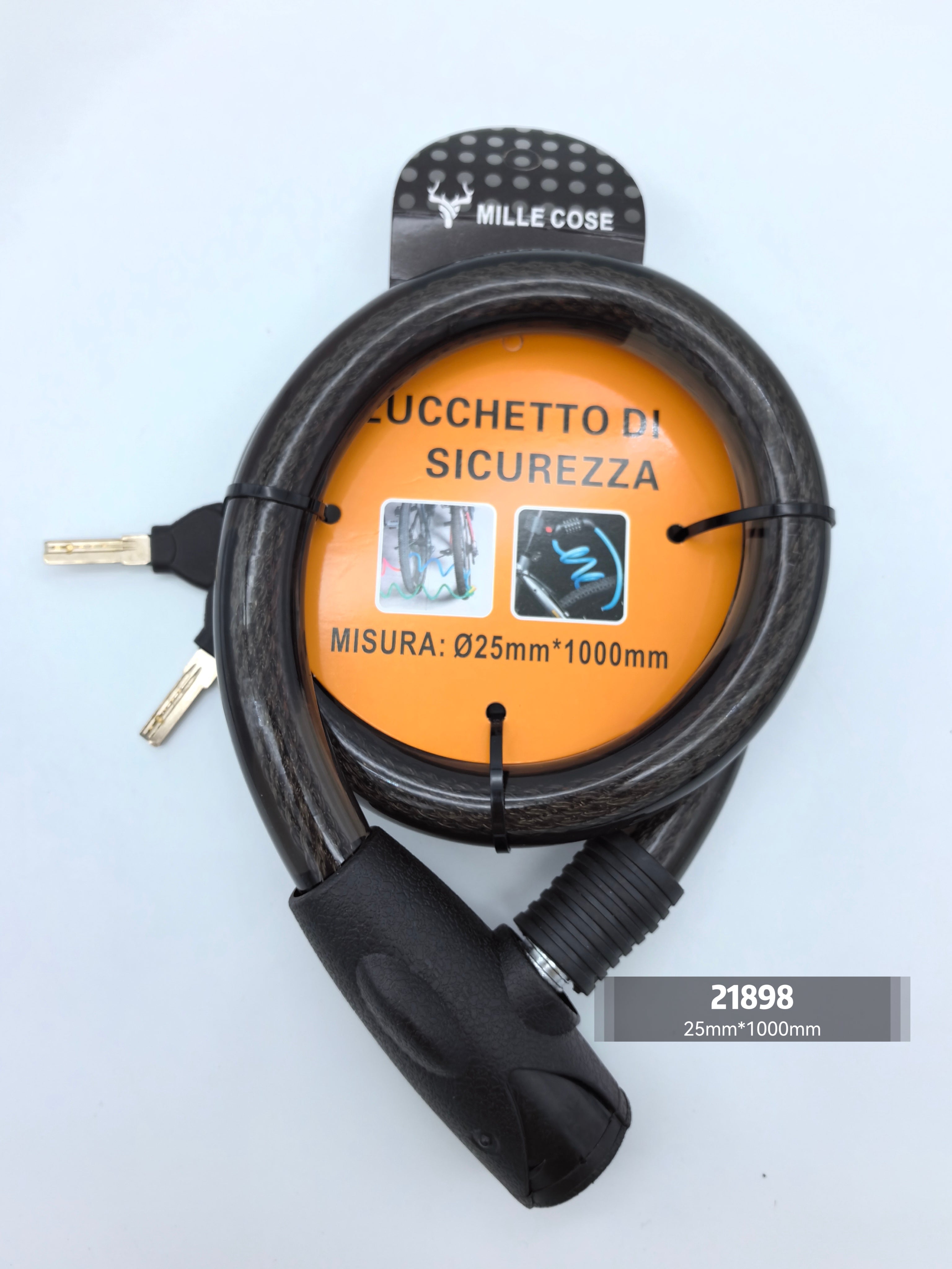 lucchetto per bici 25 x 1000mm 21898