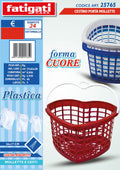 CESTINO PLASTICA F/CUORE 26X17CM.