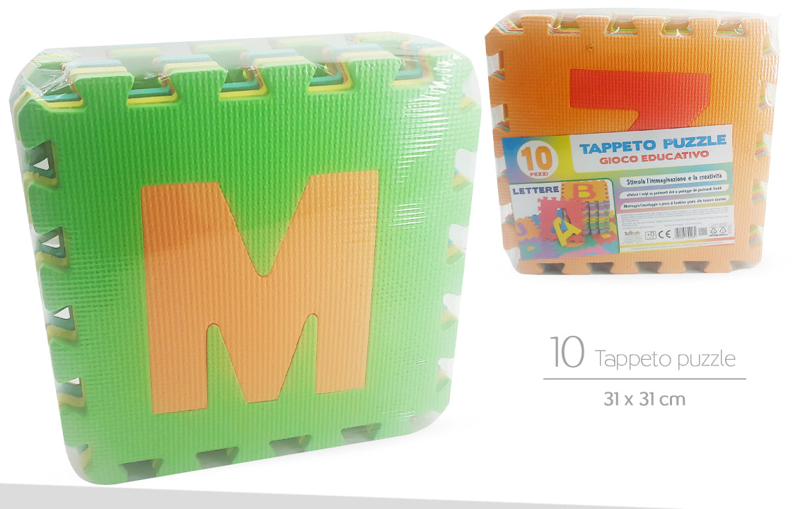 TAPPETO PUZZLE 10PZ LETTERE