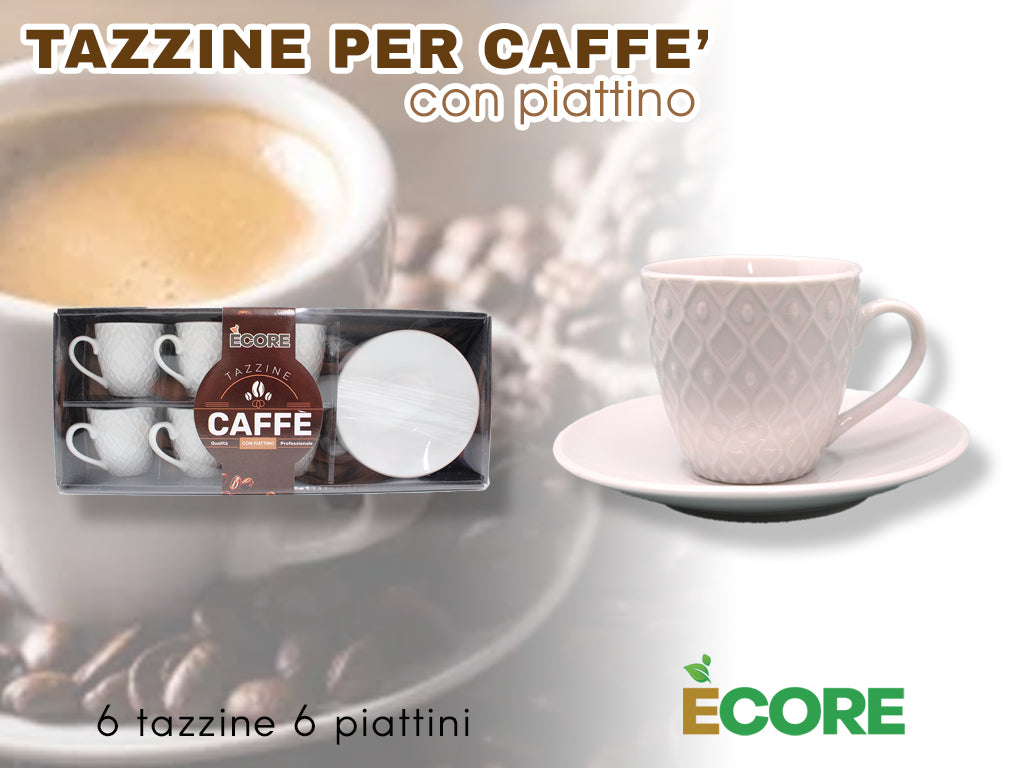 12PZ SET CAFFE` CERAM. - DEC 2