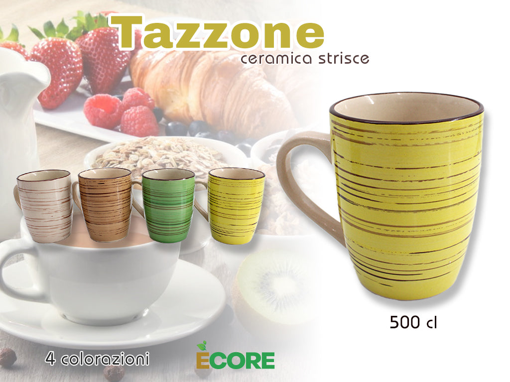 TAZZONE CERAM. 4 COL STRISCE