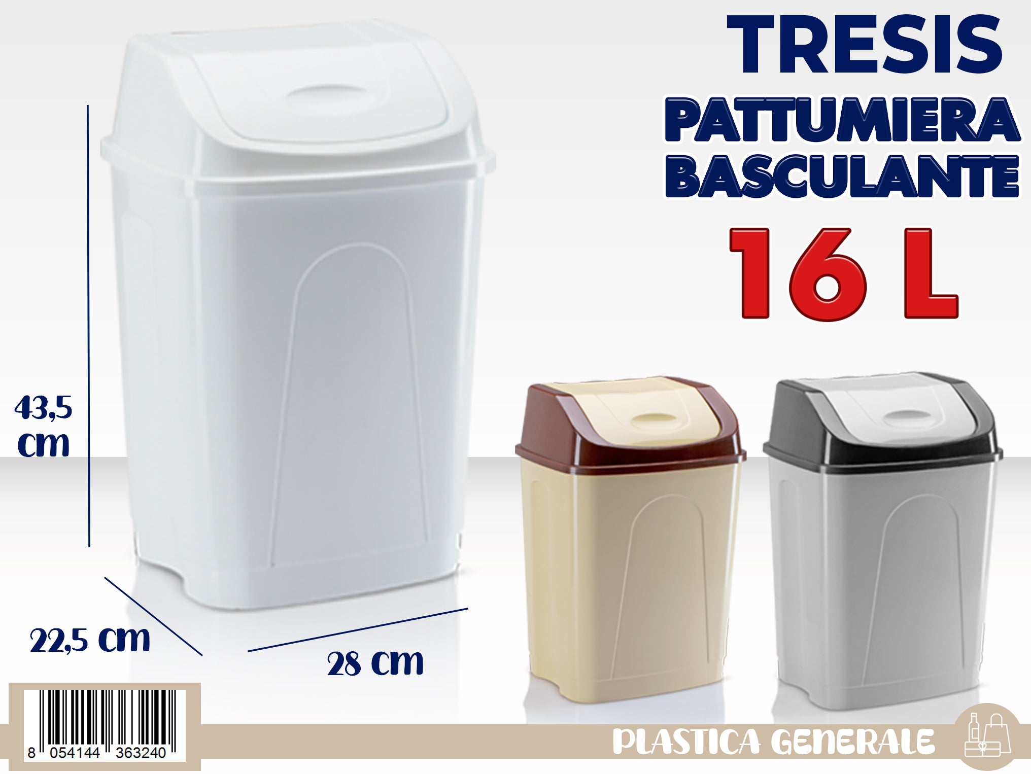 PATTUMIERA BASCULANTE 16LT