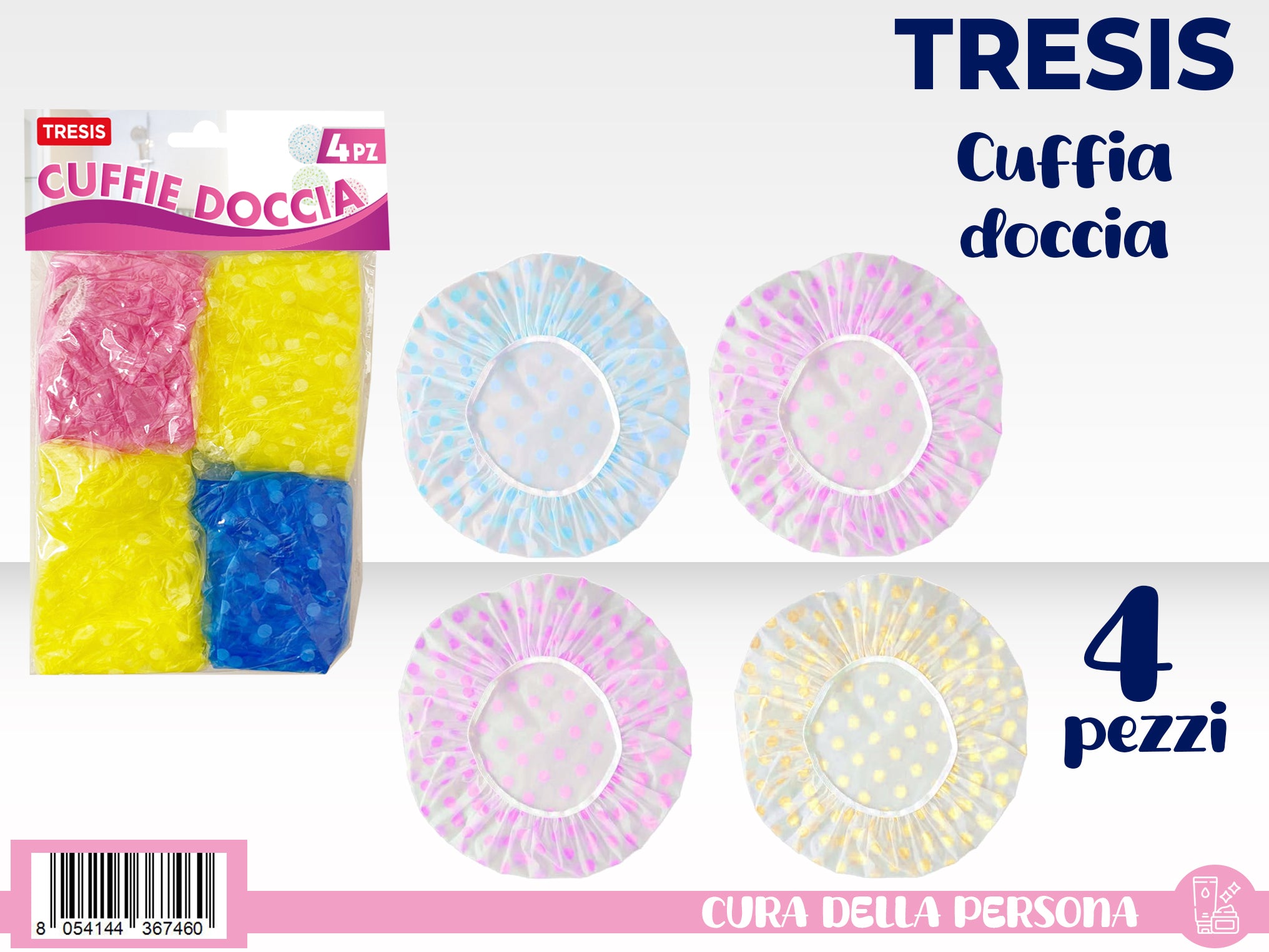 CUFFIA DOCCIA 4PZ