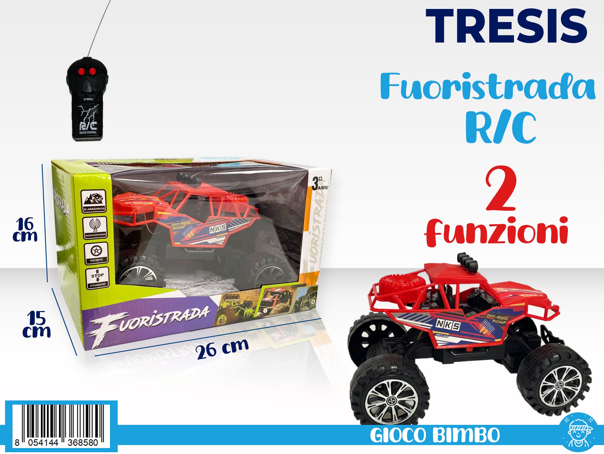 FUORISTRADA R/C 2 FUNZIONI