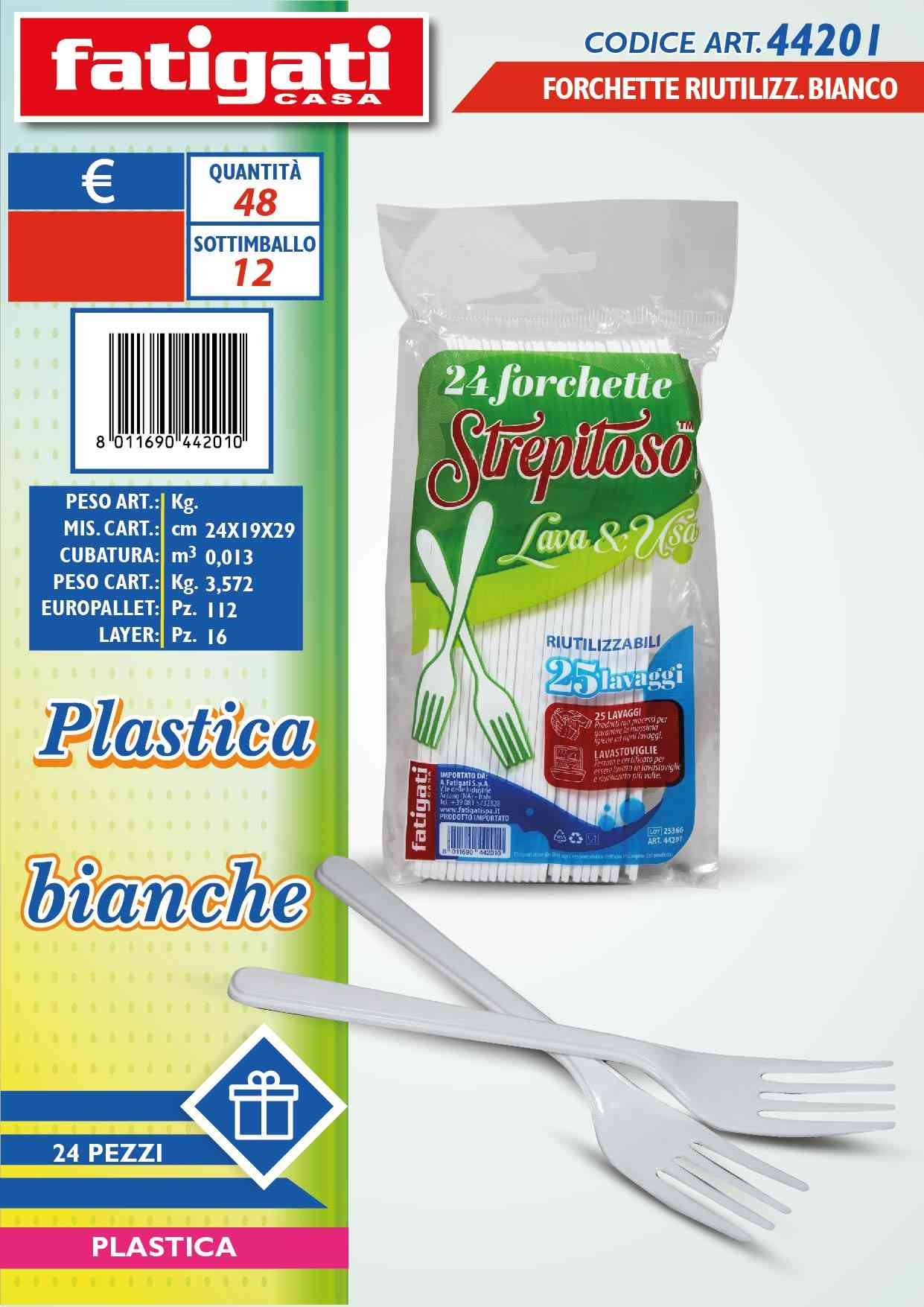 FORCHETTE PP 24PZ RIUTILIZZABILI BI