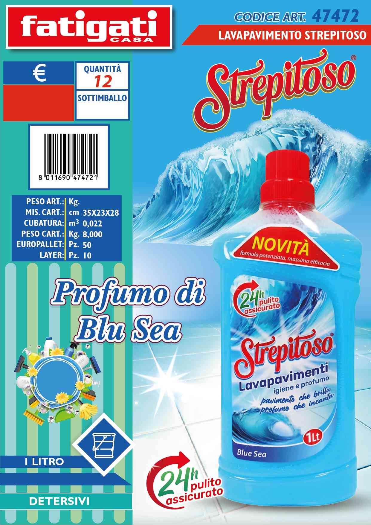 LAVAPAVIM.STREPITOSO BLUE SEA  1 LT
