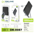 ART.OK-0087 OKLINE BLACK POWER BANK 10000mAH