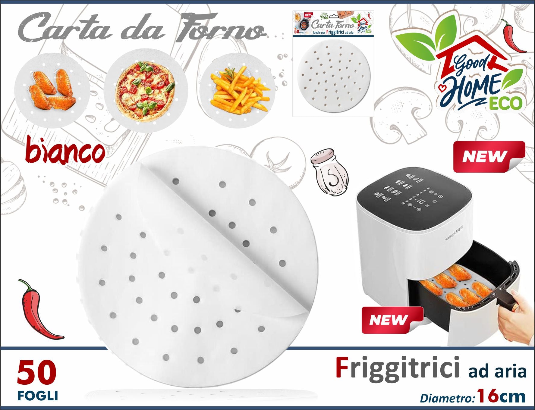 CARTA FRIG. ROTO. 50PZ 16CM