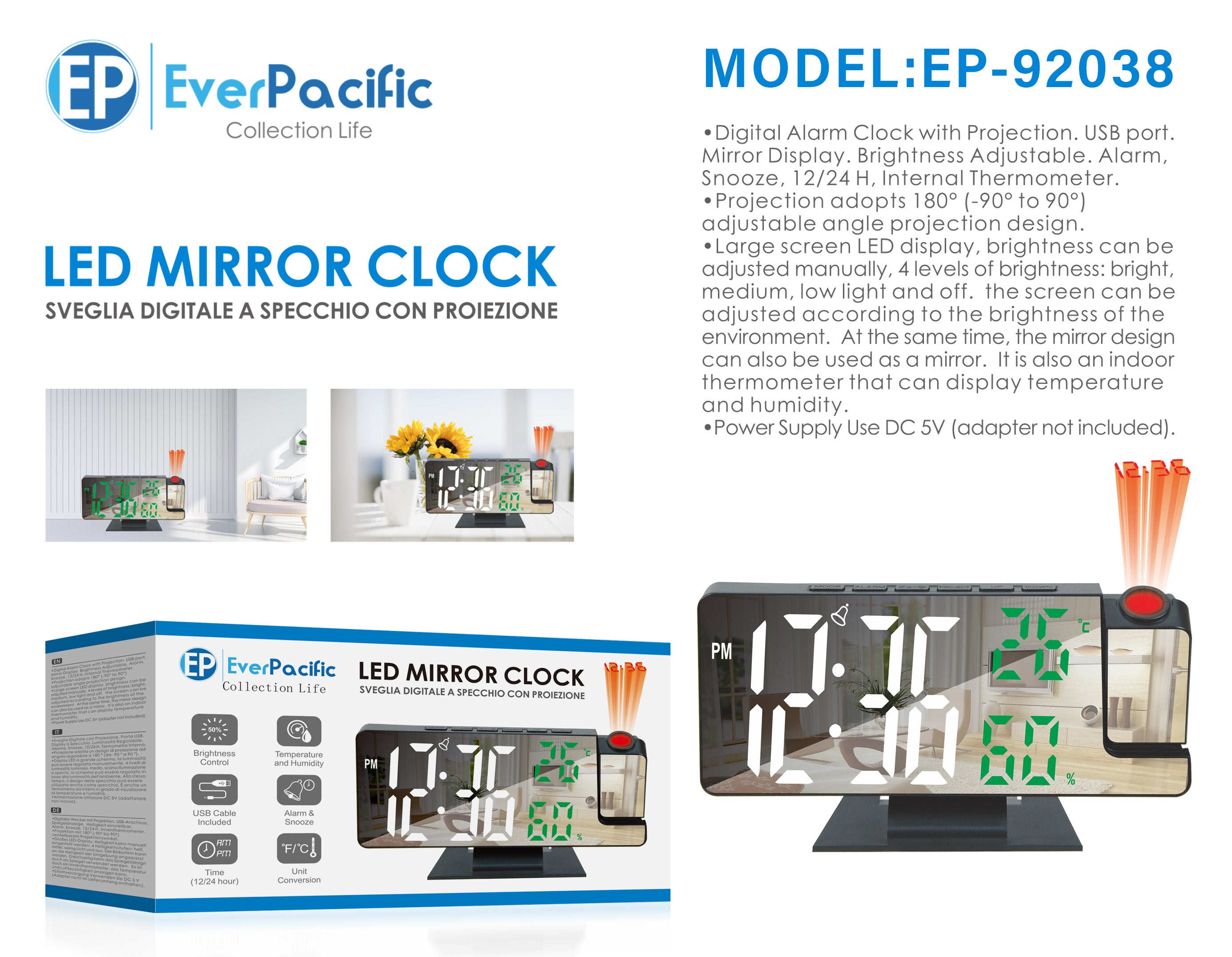LED Orologio elettronico Digitale
