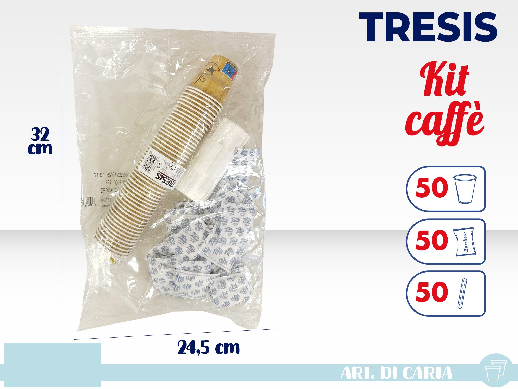 KIT CAFFE' IN BUSTA 50PZ